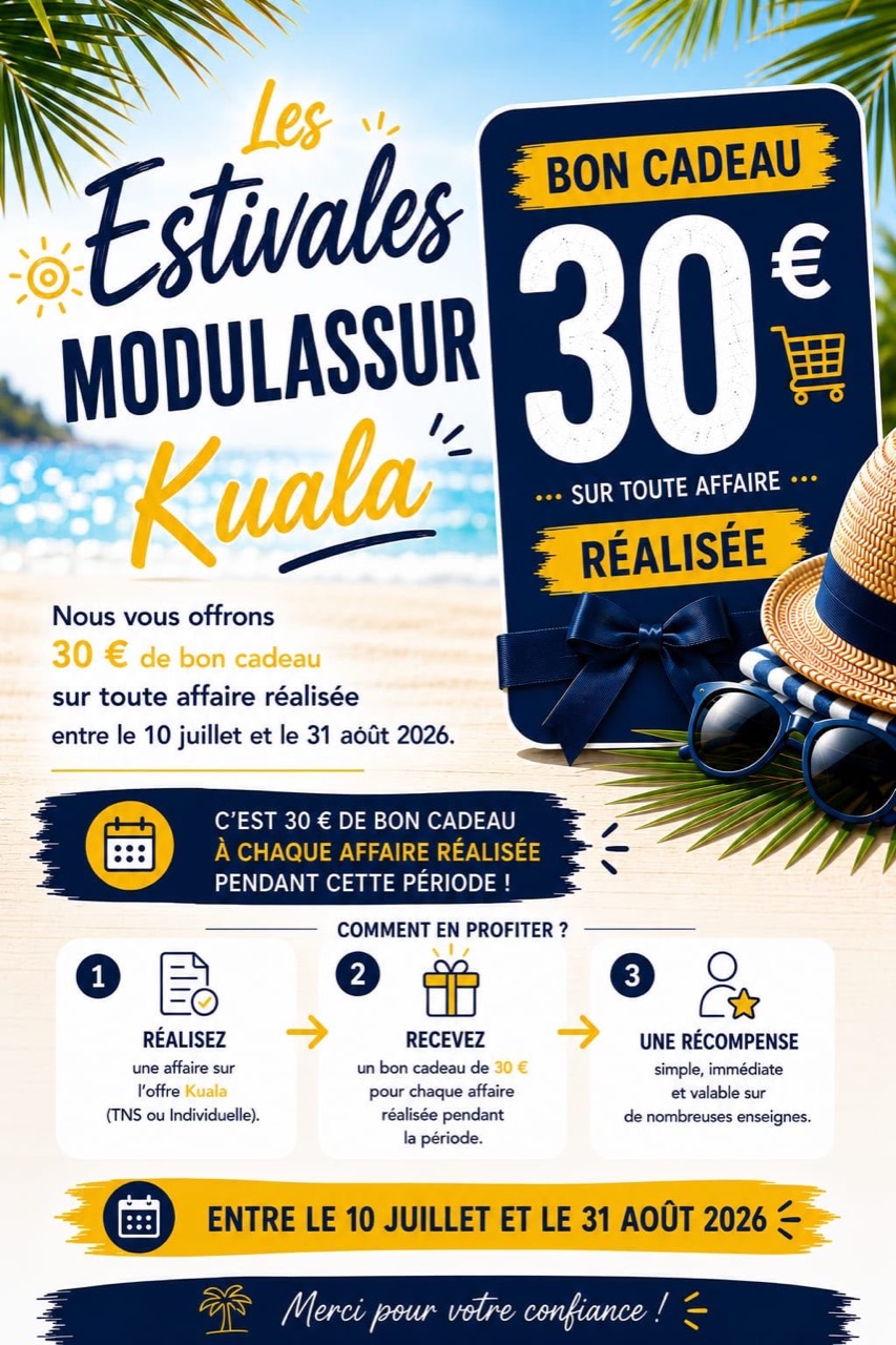 Les Estivales Modulassur Kuala - bon cadeau 30 euros